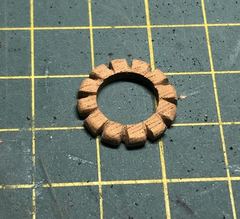 The ring from the kit, trimmed into separate wedges