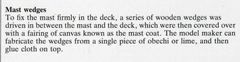 What Zu Mondfeld writes about the mast wedges and the mast coat