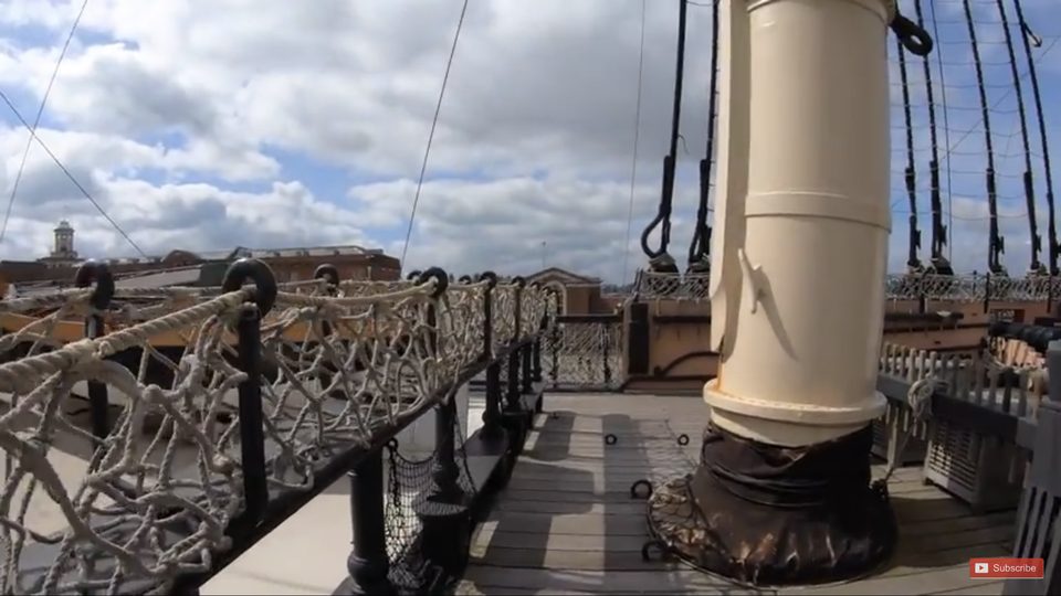 The final reference: a mast coat on the Victory standing in wind and weather.