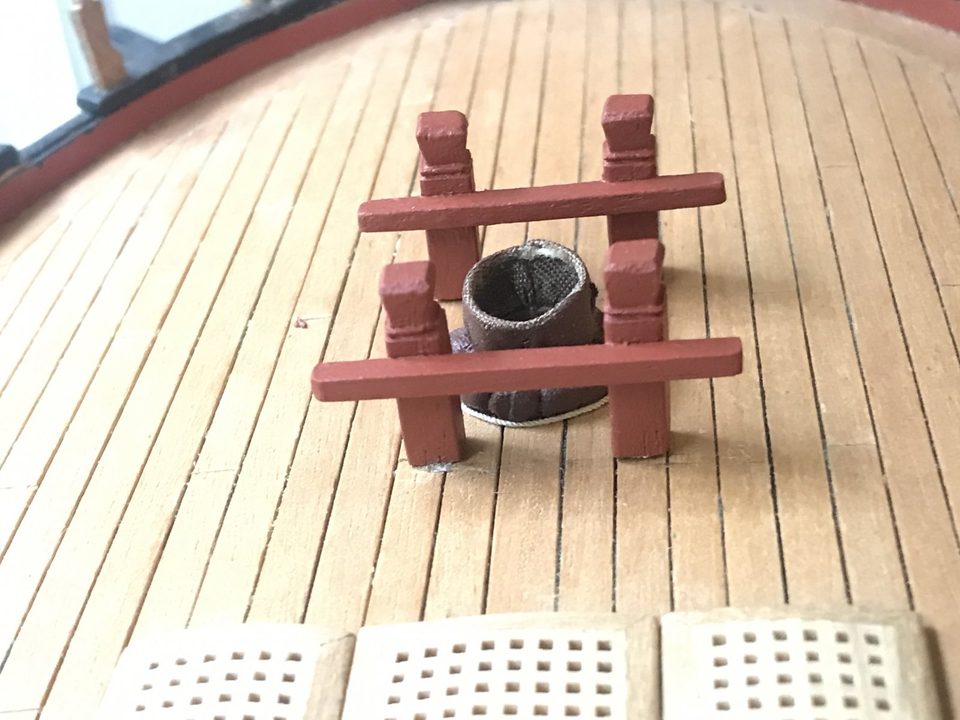 Bitts around one of the mast coats