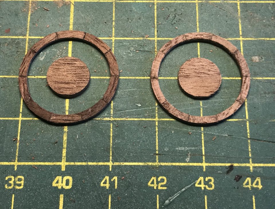 Both rims with the hub rings