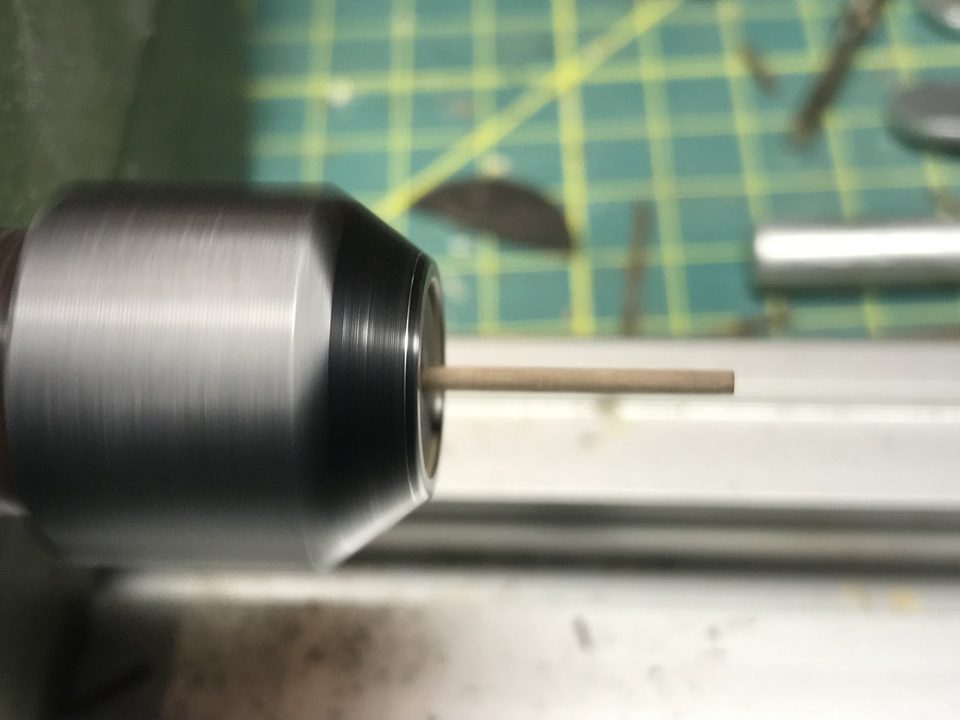 The strip in the lathe