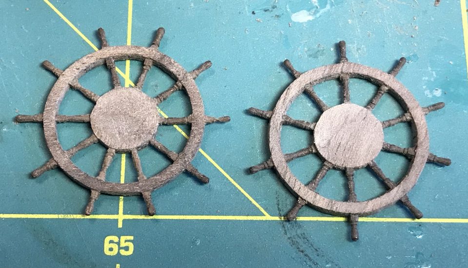 Both wheels, the side with the 0.3 mm rings