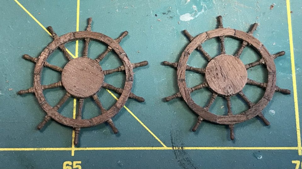 Both wheels, the side without rings: this will be the outside
