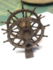The ship's wheel loosely assembled