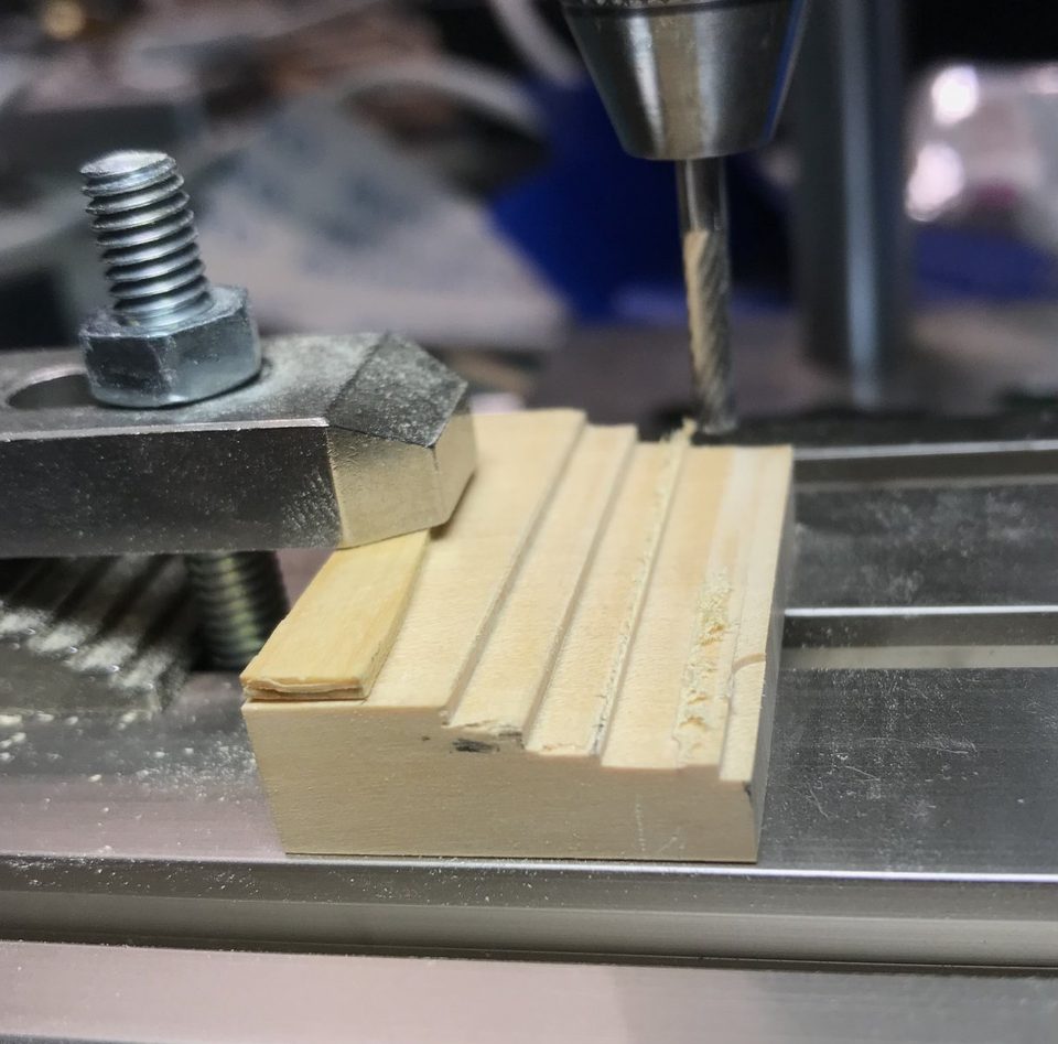 The last step in the making: the mill takes the top pass off the block.