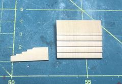 A first cheek next to the block: crisp lines, but steps that are too deep