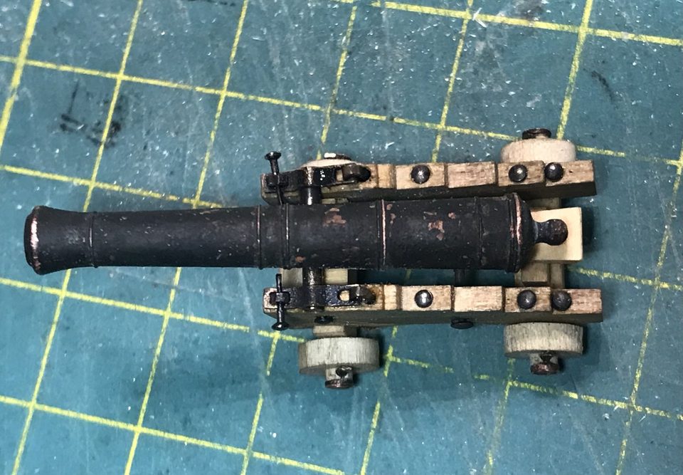 From the rear quarter, with the cap-squares and pins