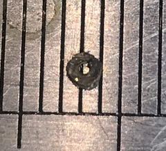 A ring of about 0.65 mm on the ruler