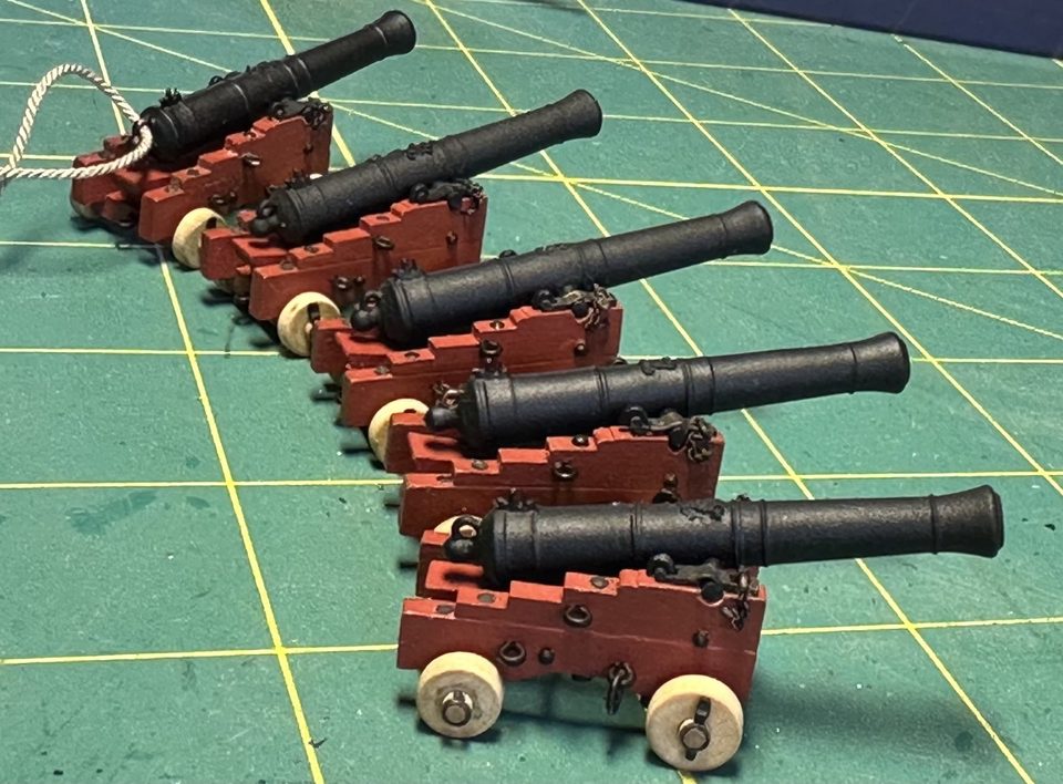 The first five guns in a row