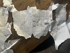 The belaying plan on sheet 5, 1:64 scale, in pieces