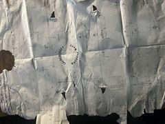 Sheet 3, with the masts and yards, chewed