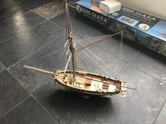 Build photo of the HMS Diana model, 2017-03-11