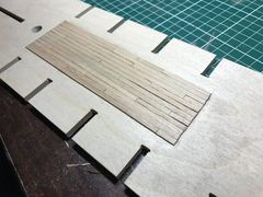 Build photo of the HMS Diana model, 2017-03-18