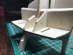 Build photo of the HMS Diana model, 2017-03-20
