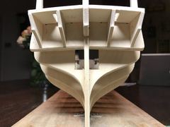 Build photo of the HMS Diana model, 2017-03-21