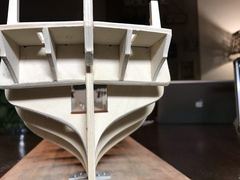 Build photo of the HMS Diana model, 2017-03-21