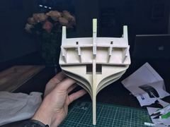 Build photo of the HMS Diana model, 2017-03-21
