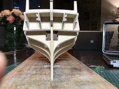 Build photo of the HMS Diana model, 2017-03-21