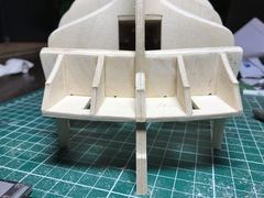 Build photo of the HMS Diana model, 2017-03-21