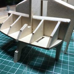 Build photo of the HMS Diana model, 2017-03-21