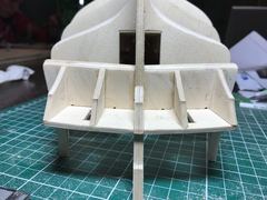 Build photo of the HMS Diana model, 2017-03-21