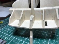 Build photo of the HMS Diana model, 2017-03-21