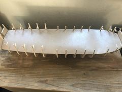 Build photo of the HMS Diana model, 2017-03-25