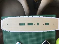 Build photo of the HMS Diana model, 2017-03-25