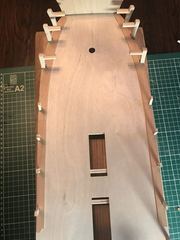Build photo of the HMS Diana model, 2017-03-29