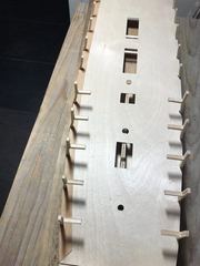 Build photo of the HMS Diana model, 2017-03-30