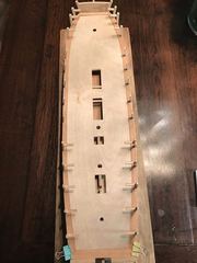 Build photo of the HMS Diana model, 2017-03-30
