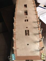 Build photo of the HMS Diana model, 2017-03-30