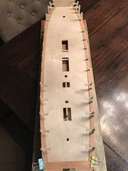 Build photo of the HMS Diana model, 2017-03-30