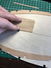 Build photo of the HMS Diana model, 2017-04-01