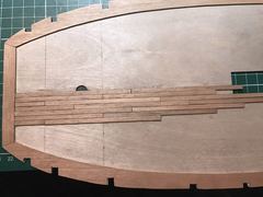 Build photo of the HMS Diana model, 2017-04-01