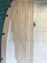 Build photo of the HMS Diana model, 2017-04-02