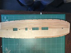 Build photo of the HMS Diana model, 2017-07-01