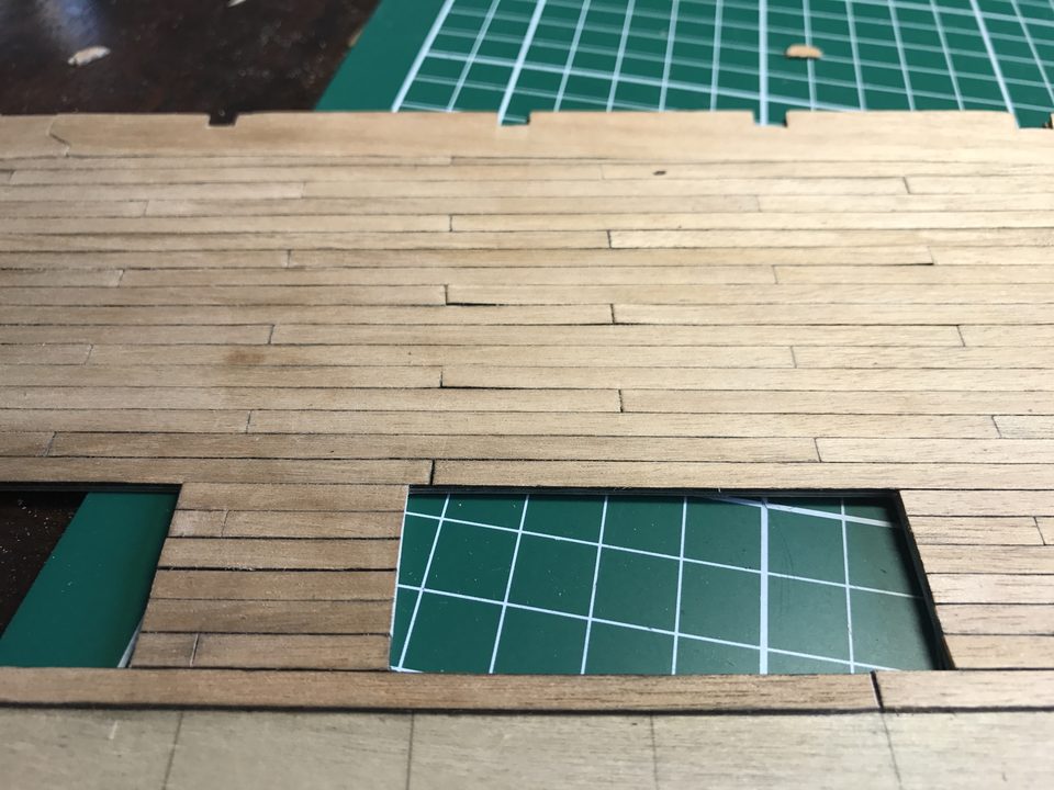 The new rows along the hatch: the seam runs on and is the same thickness everywhere.