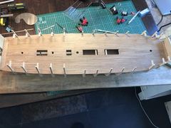 Build photo of the HMS Diana model, 2017-09-23