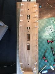 Build photo of the HMS Diana model, 2017-09-23