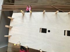 Build photo of the HMS Diana model, 2017-09-24