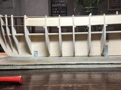 Build photo of the HMS Diana model, 2017-09-25