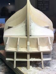 Build photo of the HMS Diana model, 2017-09-30