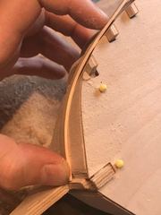 Build photo of the HMS Diana model, 2017-09-30