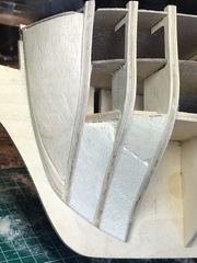 Build photo of the HMS Diana model, 2017-09-30