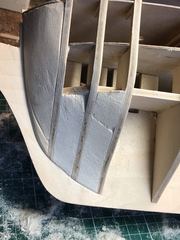 Build photo of the HMS Diana model, 2017-09-30