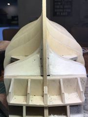 Build photo of the HMS Diana model, 2017-09-30