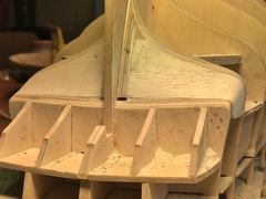 Build photo of the HMS Diana model, 2017-09-30