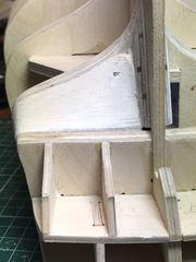 Build photo of the HMS Diana model, 2017-09-30